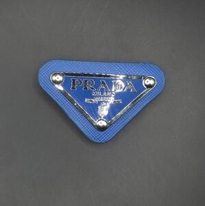 Blue Prada Triangle Patch/Croc Charm